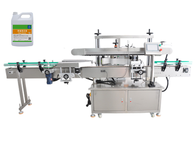 玻璃清潔劑單側(cè)面貼標機